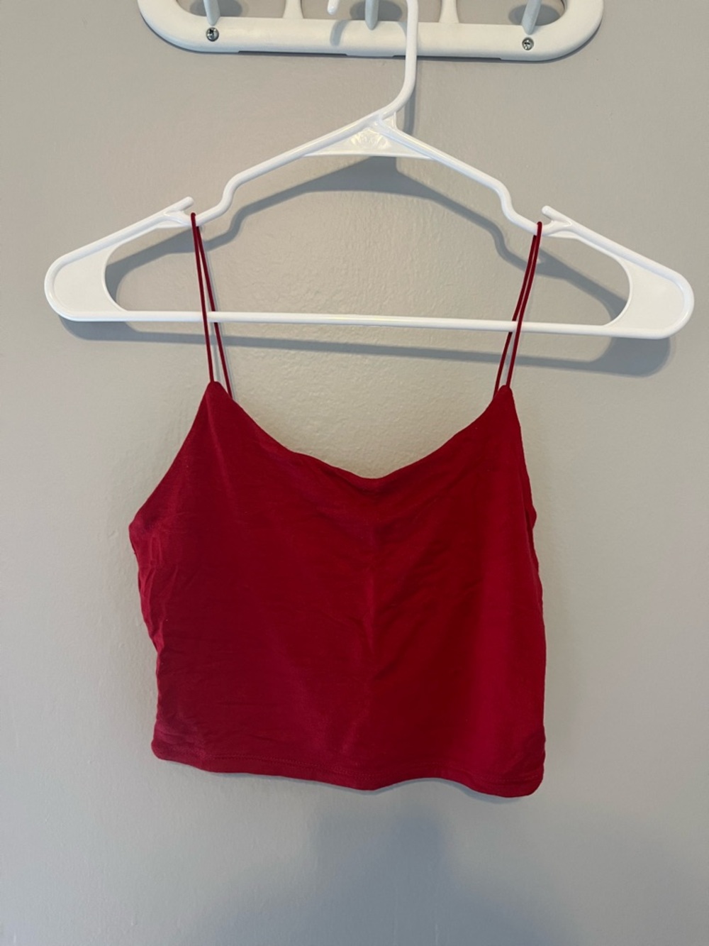 Red Cropped Cami Top